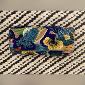 Anthropologie Beaded purse with chain shoulder strap, multi-colored